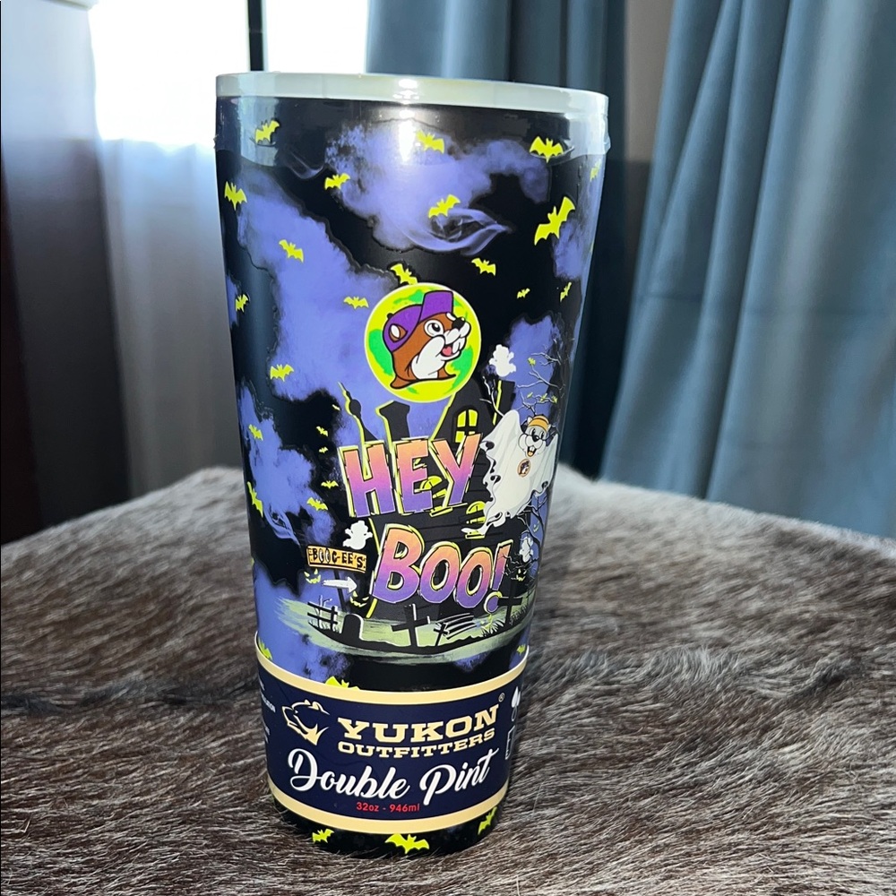 Yukon Outfitters Hey Boo Double Print Tumbler - Black and Yellow